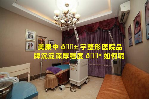 美康中 🐱 宇整形医院品牌沉淀深厚程度 🌺 如何呢